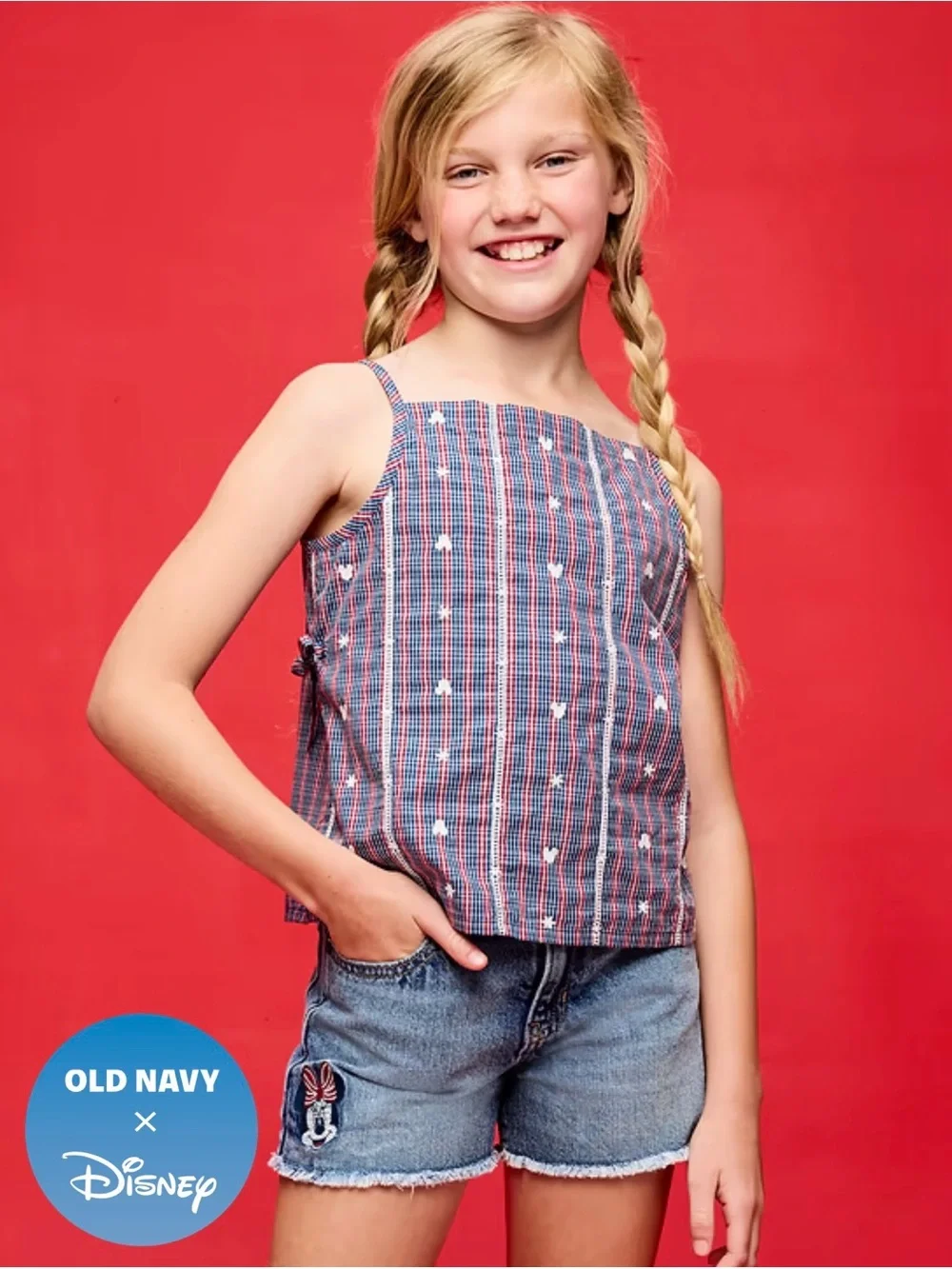 Old Navy x Disney Mickey Mouse Sleeveless Side-Tie Top for Girls 10/12 NWT